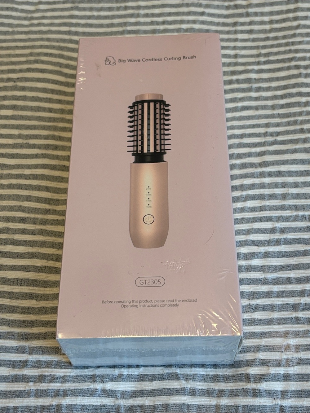 Cordless Big Wave Curling Brush - Rose Gold